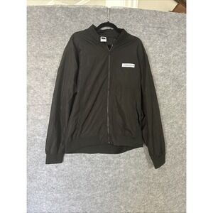 Hooligan Mens Black XL Light Windbreaker  Zip Jacket Casual Outdoor